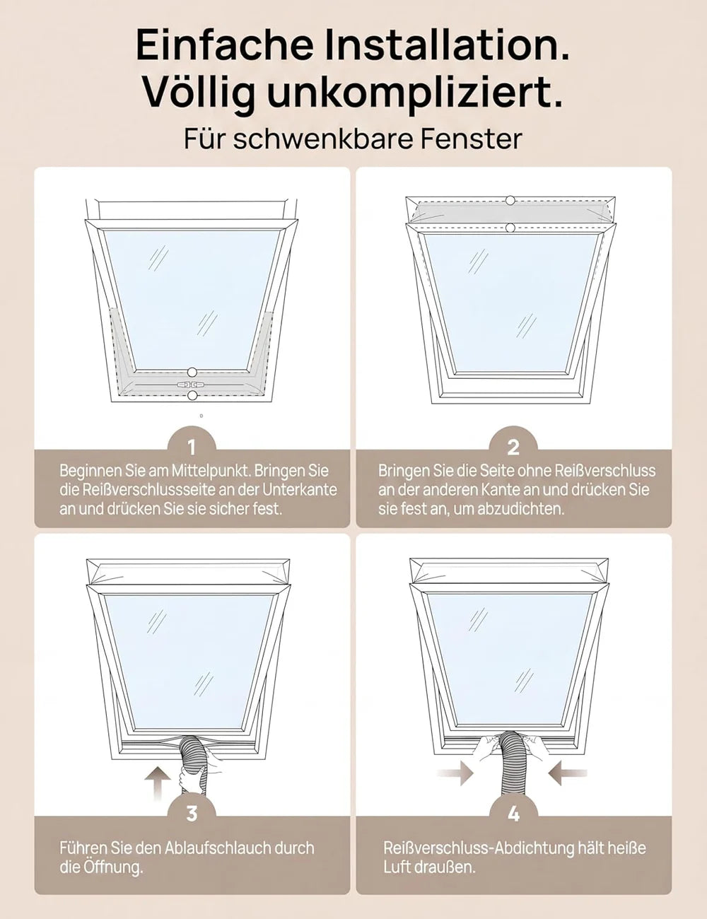 Klimaanlage Fensterdichtung Kit