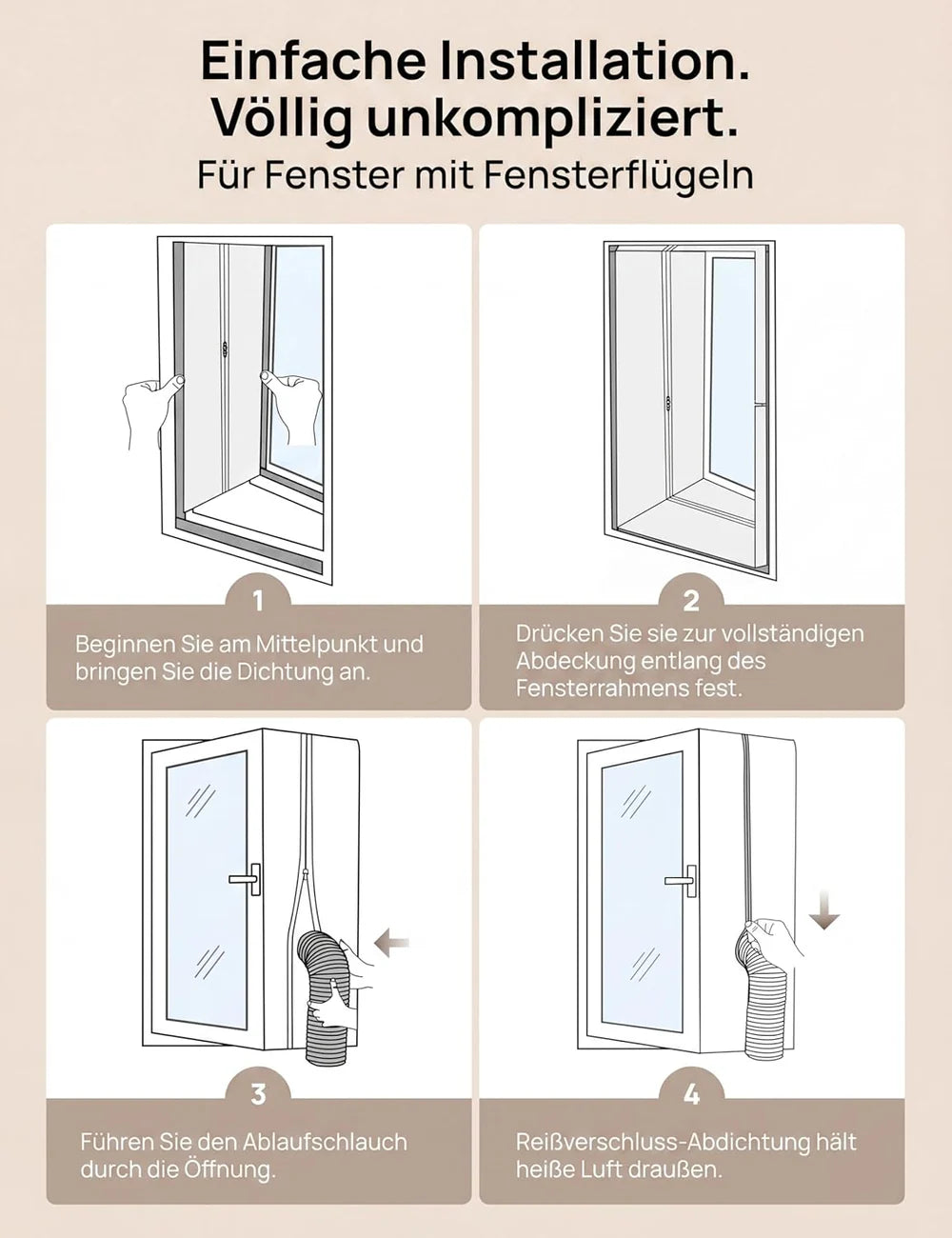 Klimaanlage Fensterdichtung Kit