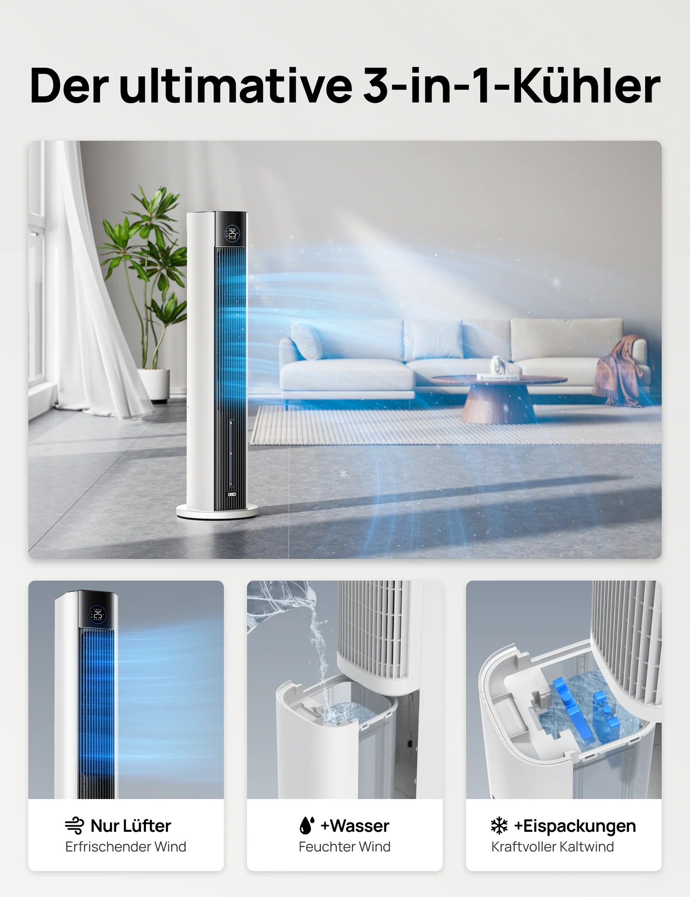 Turmventilator mit Wasserkühlung IceWind 712S